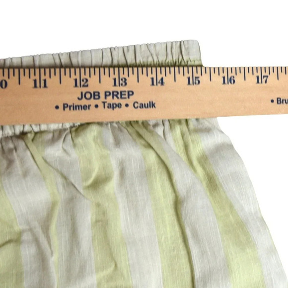Anthropologie Shorts Lime Ivory Striped Shorts Large Petite *Missing Drawstring* - Picture 8 of 10
